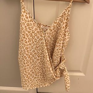 Blu Pepper faux wrap blouse with side tie